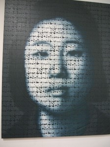 Face made up of Chinese characters